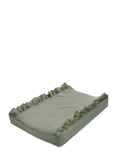 Borganäs of Sweden Changing Bed Cover Ruffle 50X70 Cm Sand - Green - 50X70CM