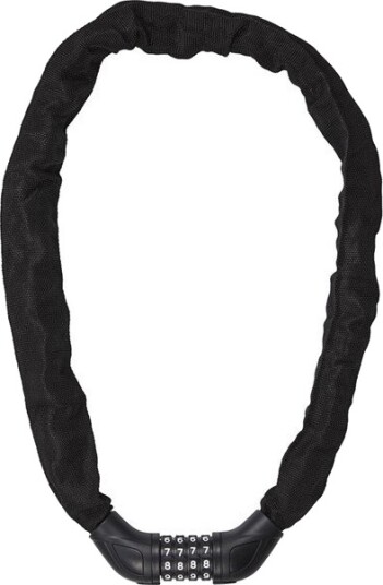 Kjedelås 6 x 900 mm. Med Kode Svart