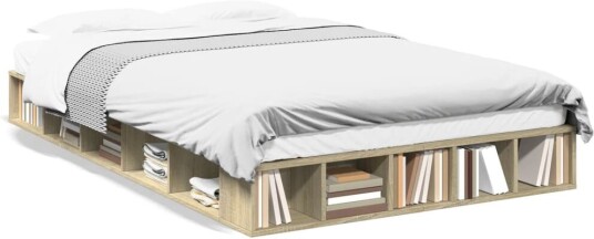 Sengeramme sonoma eik 120x190 cm konstruert tre 8721102621581