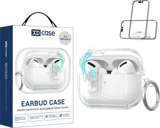 Etui med stativ for AirPods 4 Transparent
