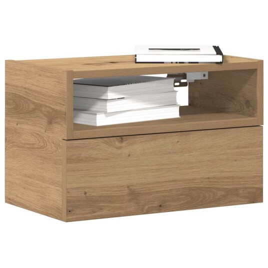  Veggmonterte nattbord 2 stk artisan eik 45x26x28,5 cm