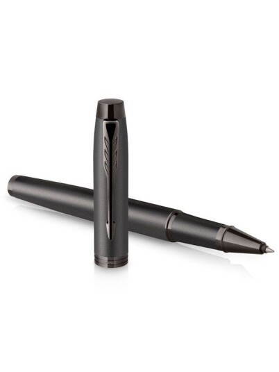 Parker IM Monochrome Rollerball Pen  Gun Metal Finish and Trims  Fine Point with Svart Ink  Gift Box