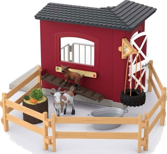 Schleich Geitestall med Geiter og Tilbehør for Fantasifull Lek