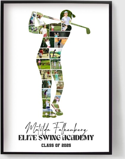 Personalisert Plakat Golfsving Fotokollasj