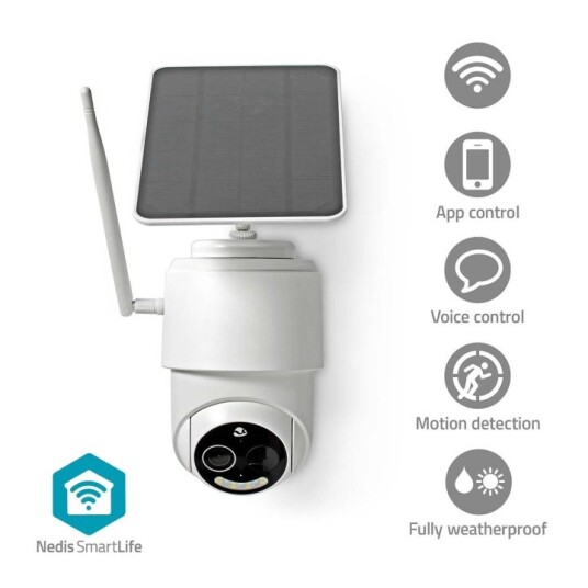 Nedis SmartLife Utendørs Overvåkingskamera 1080p med Solcellepanel Nedis SmartLife Utendørs Overvåkingskamera 1080p med Solcellepanel