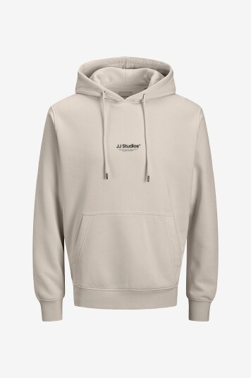Jack & Jones Plus Hettegenser jjeSoho Sweat Hood Pls Grå Jack & Jones Plus Hettegenser jjeSoho Sweat Hood Pls Grå