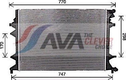 Radiator, motorkjøling AVA COOLING SYSTEMS VN2415