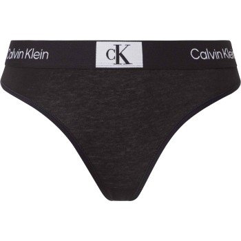Calvin Klein Truser CK96 Cotton Thong Svart bomull Medium Dame