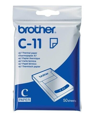 Brother - thermal paper - 50 sheet(s) - A7 Brother - thermal paper - 50 sheet(s) - A7