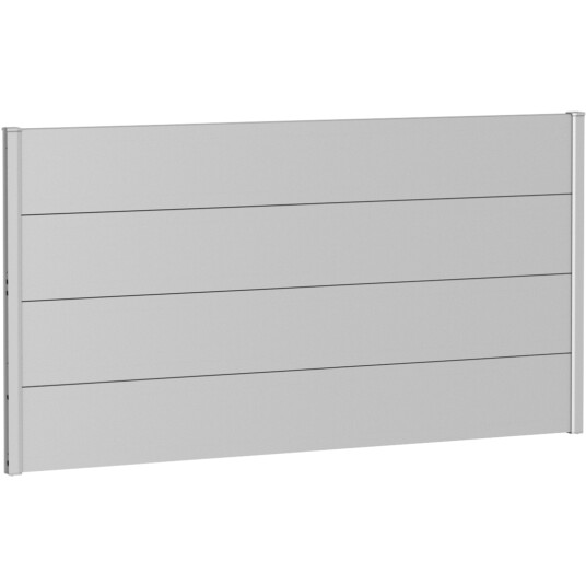 BIOHORT VEGGPANEL FOR LEVEGG UTEN AKRYLGLASS 180X90 SØLV METALLIC