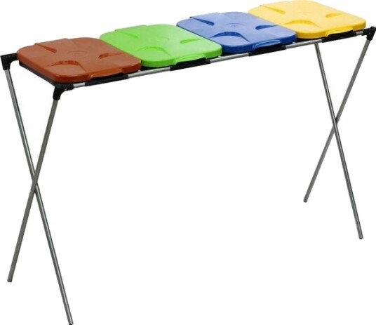Geko Stativ Til Avfallssortering Kurv For 4 Sekker Geko Stativ Til Avfallssortering Kurv For 4 Sekker