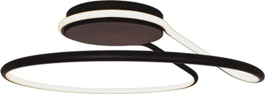 54W LED designer pendel dimbar   Sort 4000K 5330lm rund abstrakt form   Dimbar : Dimbar Kulør : Nøytral