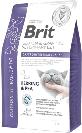 Brit Veterinary Diet Brit Grain Free Veterinary Diets Cat Gastrointestinal-Low Fat 2 kg