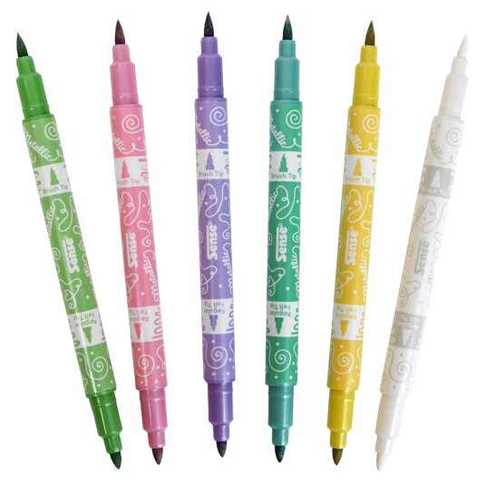 Sense Metallisk Duo Tip Marker 6P Multi/patterned ONE SIZE Sense Metallisk Duo Tip Marker 6P Multi/patterned ONE SIZE