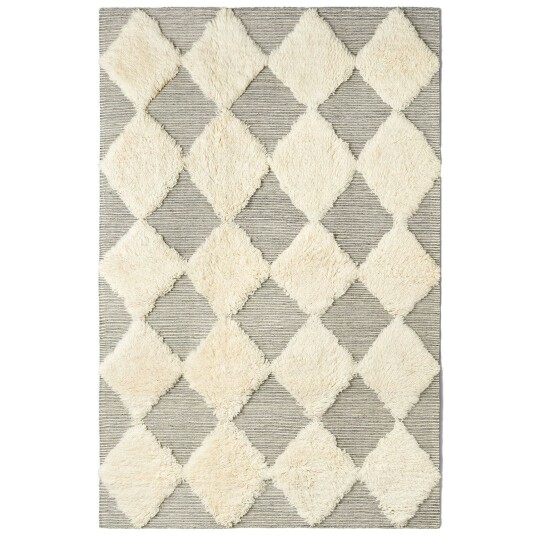 Dusty Deco Chess Rya Ullteppe 300x400 cm Off white/Grå