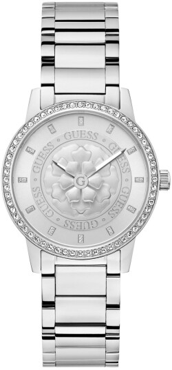 Guess Dameklokke GW0747L1 Petal Sølvfarget/Stål Ø36 mm Guess Dameklokke GW0747L1 Petal Sølvfarget/Stål Ø36 mm