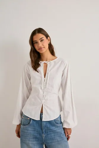 Nelly   Hvit   Clean Structure Blouse