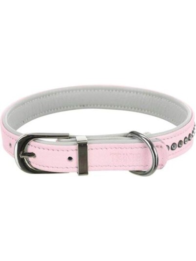 Trixie Active Comfort collar with rhine stones SM: 2733 cm/15 mm pink