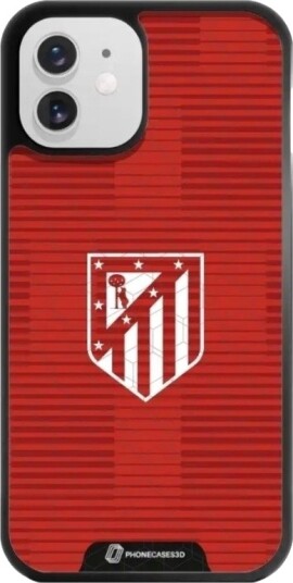 Phonecases3D iPhone 12 Atlético de Madrid 3D mobildeksel, svart