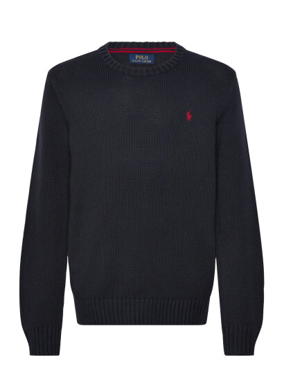 Ralph Lauren Kids Cotton Crewneck Sweater - Navy - 132-137