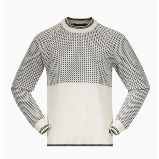 Bergans Alvdal Wool Jumper Men Vanilla White/Solid Dark Grey XXL