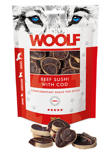 Woolf Beef Sushi With Cod 100G
