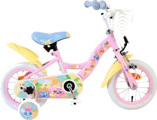 Volare Disney Stitch Barnesykkel 12" Rosa med Avtakbare Støttehjul Volare Disney Stitch Barnesykkel 12" Rosa med Avtakbare Støttehjul