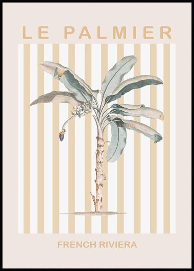 Riviera Plam Tree Poster Plakat / 50x70cm