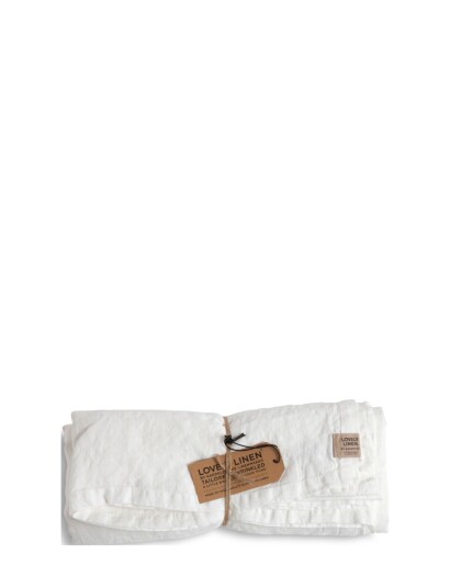 Lovely Linen Misty Tablecloth - White - 145X380CM