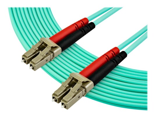 StarTech 7 m OM4 LC to LC Multimode Duplex Fiber Optic Patch Cable - Aqua - 50/125 - Fiber Optic Cable - 40/100Gb - LSZH (450FBLCLC7) - koblingskabel