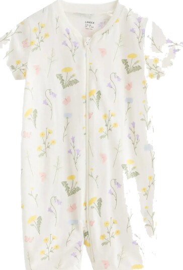 Lindex Pyjama Romper Cream 74