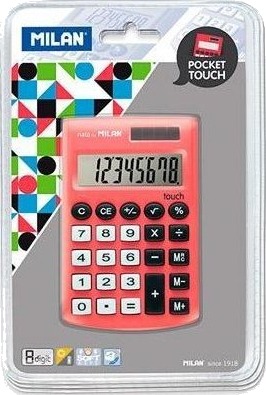 A.c. Milan Milan Pocket Touch 150908Rbl Lomme Kalkulator Rød
