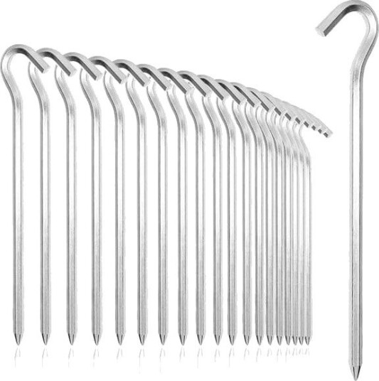 Ukjent merke teltutstyr teltplugger 18cm teltplugger i metall galvaniserte jernplugger plugger for KLB Ukjent merke teltutstyr teltplugger 18cm teltplugger i metall galvaniserte jernplugger plugger for KLB