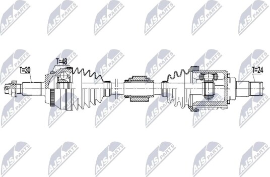 NTY NPW TY 232 Drivaksel