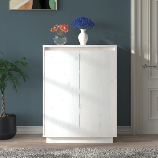 vidaXL Skoskap hvit 60x35x80 cm heltre furu vidaXL Skoskap hvit 60x35x80 cm heltre furu