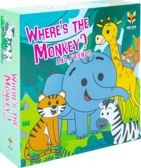 Where's The Monkey and Friends 4 Board Books Collection Set Age 05 (Where's The Elephant, Monkey, Tiger, Zebra)