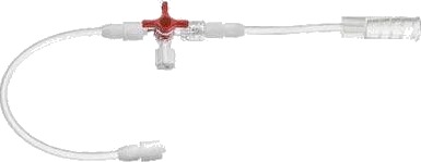 Argon mellomstykke han-3veiskran/funnel 15cm ster 25 stk