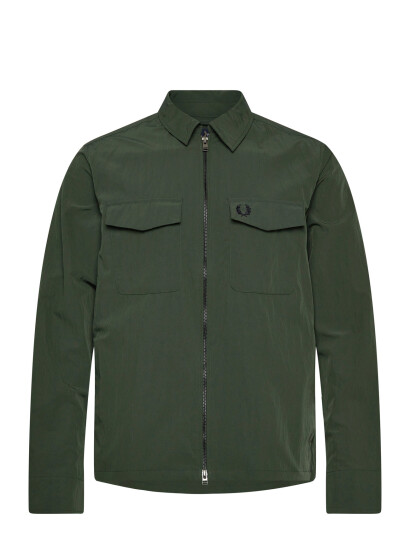 Fred Perry Zip Through Overshirt - Green - M