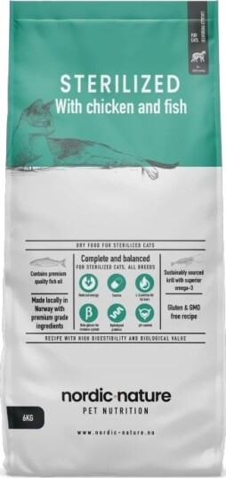 Nordic Nature Sterilisert Tørrfôr til katt 2,5 kg