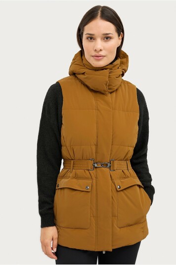Áhkká Vest Gold Padded Vest Velvet Brun Áhkká Vest Gold Padded Vest Velvet Brun