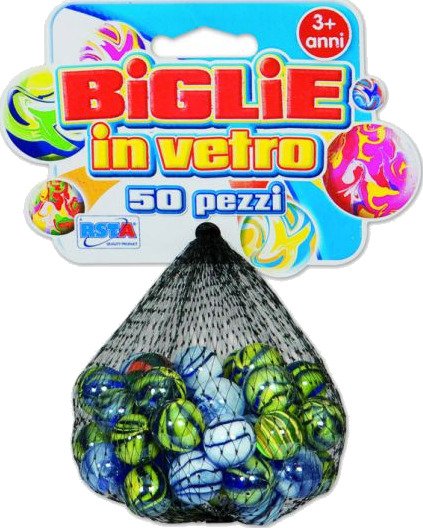 RONCHI SUPERTOYS RSTOYS Nett Med Klinkekuler - 50 stk, Ø16-25 mm - Assorterte Farger (6+ År)