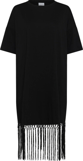 Vila Vikata 2/4 Oversize Fringe Dress Black S