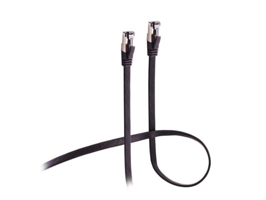 S/Conn Flexline Patchkabel Flat U/Ftp Cat.8.1 Svært Fleksibel Svart 5,0 M 5 M