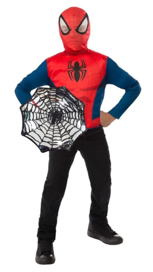 Spiderman Deluxe UdklĂŠdning Top + Skjold, 4-7 Ă
r Spiderman Deluxe UdklĂŠdning Top + Skjold, 4-7 Ă
r