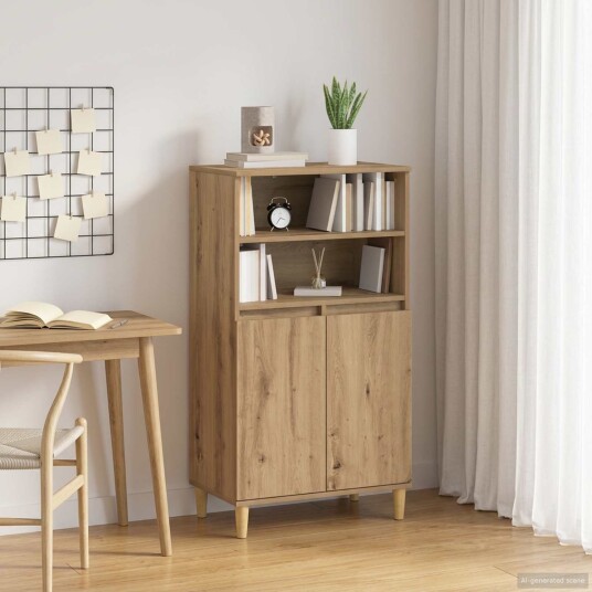 vidaXL Høyskap Artisan eik 60 x 36 x 110 cm Konstruert tre