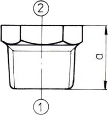 Zawiercie Støperi Konisk Kobling 6/4 X 1" Svart