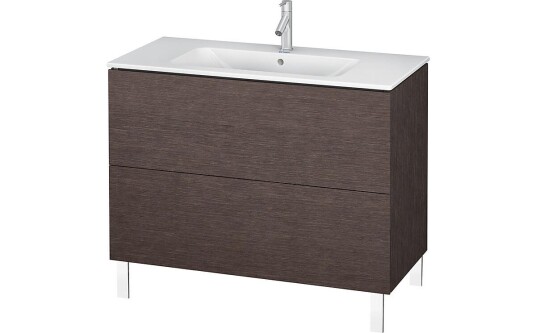 Duravit L-Cube Servantskap m/2 skuffer 1020x704x481 mm Børstet Mørk Eik