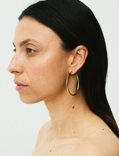 Jane Koenig Olympia Hoop 43   Silver   ONE SIZE
