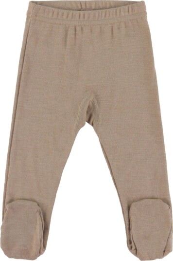 Joha Leggings m. Fot Ull/Silke Mørk Beige Joha 80 Leggings