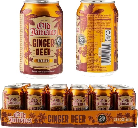 24 stk Old Jamaica Original Ginger Beer   Ingefærøl   Helt Brett 24x330 ml Jamaica